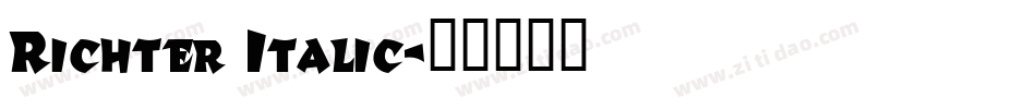 Richter Italic字体转换